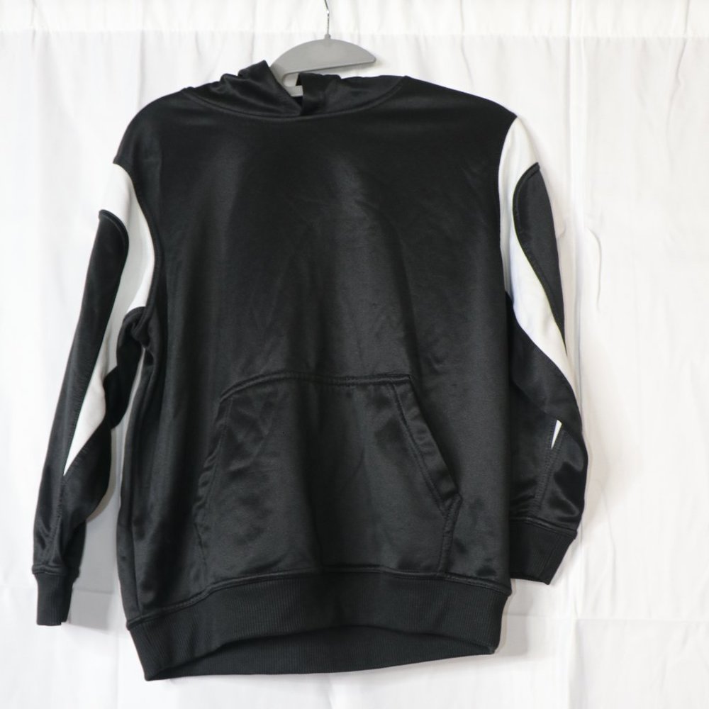 Black and White BAW Athletic Wear Hoodie- Youth Medium